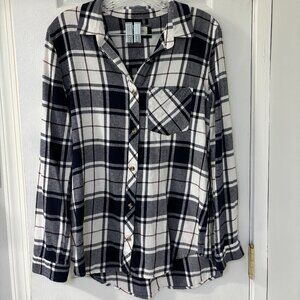 Thread & Supply Checkered Plaid Flannel Button Down Shirt Size Medium